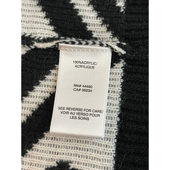 Open Front Cardigan Eye of Providence Black White Geometric Witchy Goth SZ Small - Picture 6 of 7